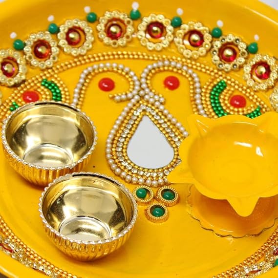 Enhance Your Spiritual Practices with JH Gallery Handmade Decorative Pooja Thali